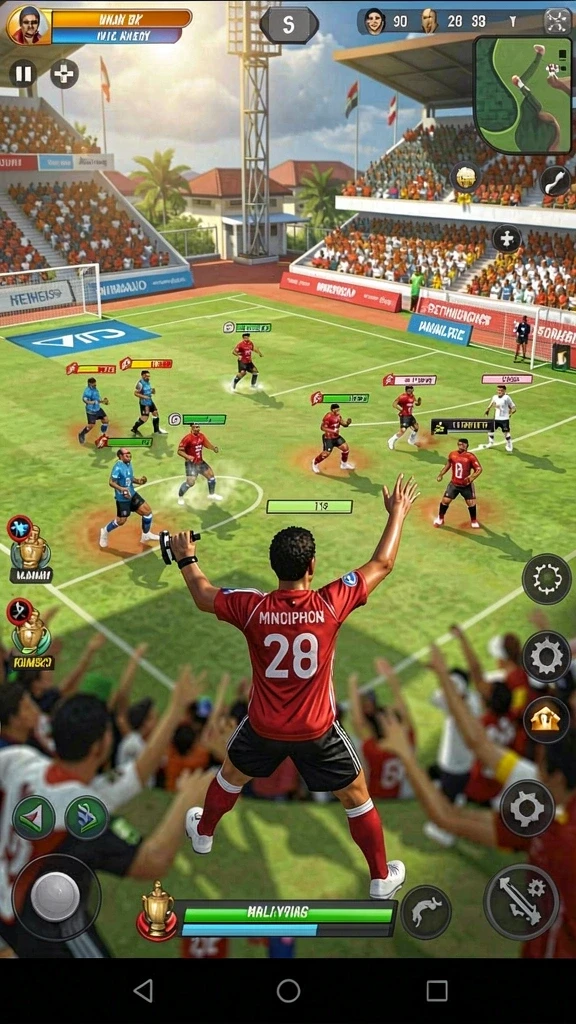 Tampilan permainan yang menawan dan penuh warna.