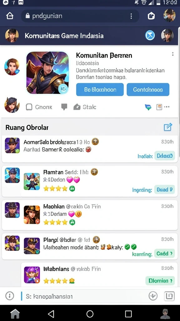Tampilan awal dengan karakter utama beraksi.