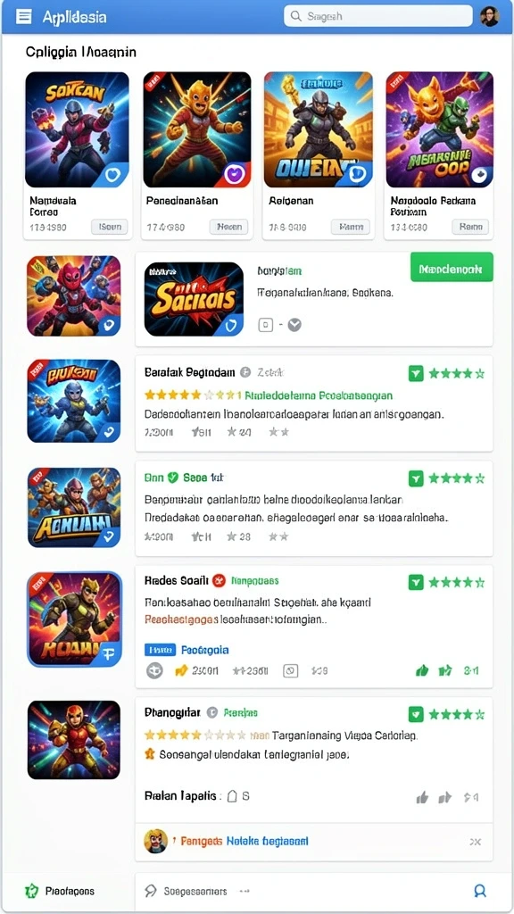 Beragam pilihan permainan yang seru.