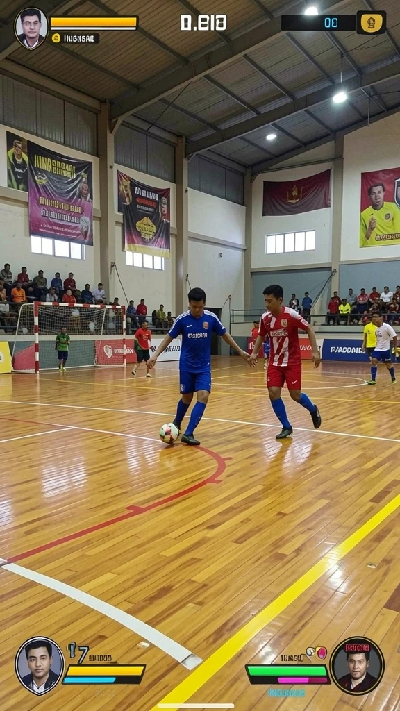 Tangkapan layar yang menunjukkan pertarungan seru antara dua tim.