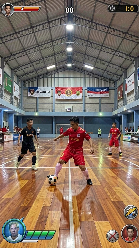 Menunjukkan pemandangan indah dari level baru.