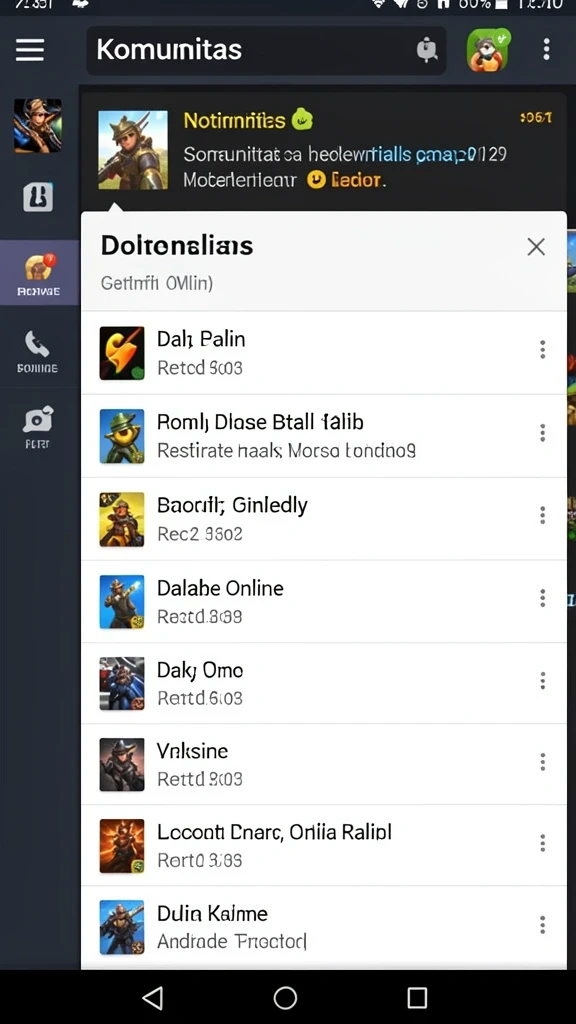 Screenshot menampilkan antarmuka utama yang menarik.