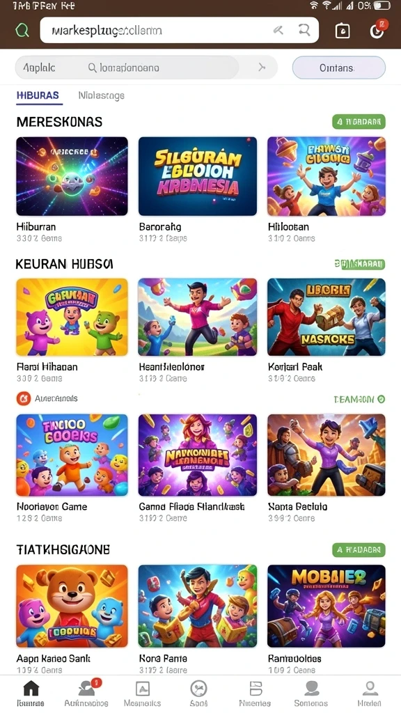 Antarmuka utama yang menarik dan mudah digunakan.
