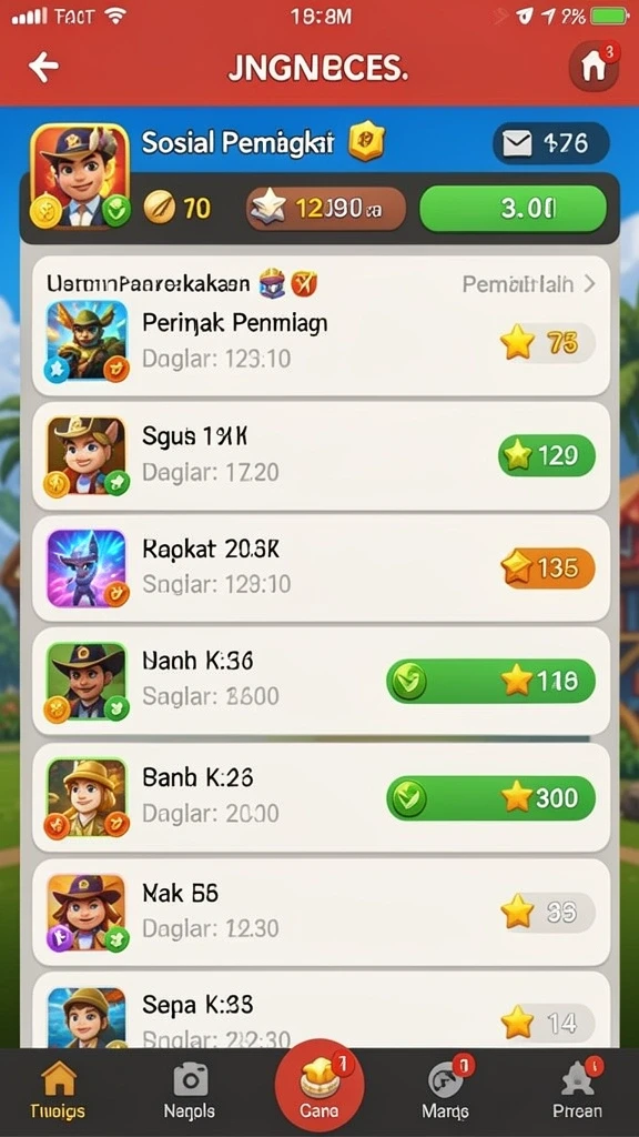 Karakter-karakter unik yang dapat dipilih pemain.