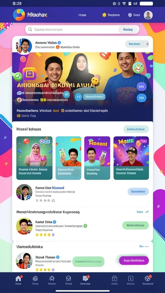 Karakter dengan desain yang unik dan menarik.