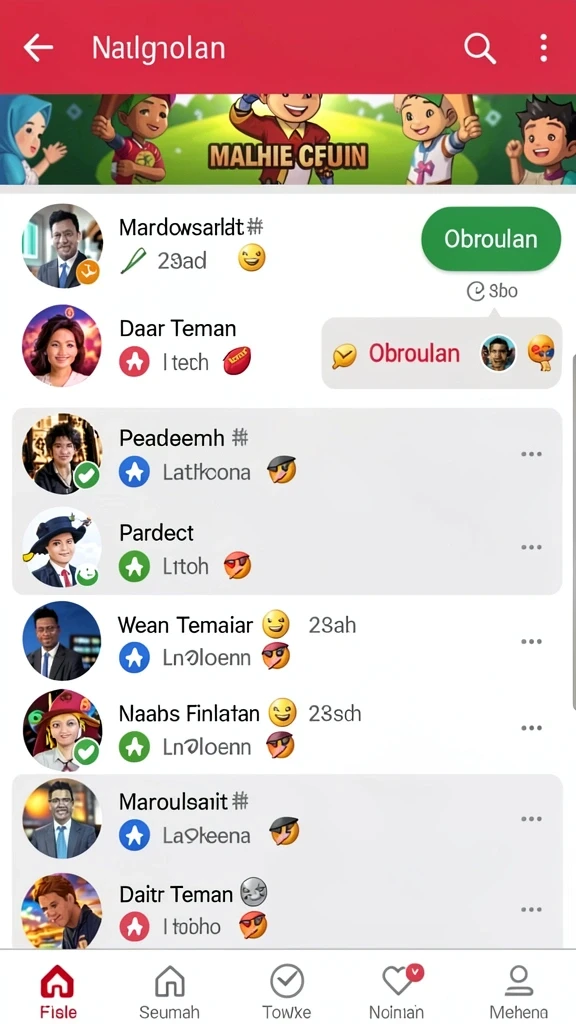 Pemandangan level yang menantang dan menarik perhatian.